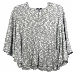 ALO Yoga Hoodie, Poncho Style with Sleeves, Heather Grey